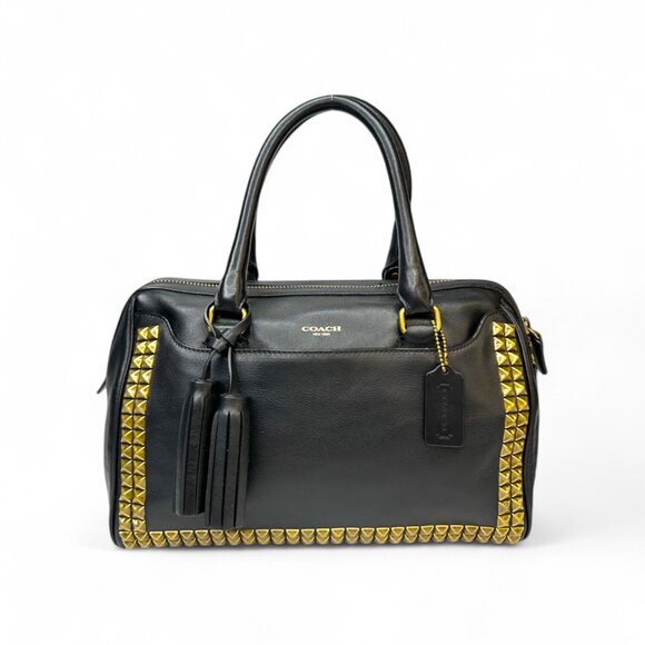 Coach Legacy Studded Haley Satchel Bag - Picture 1 of 11